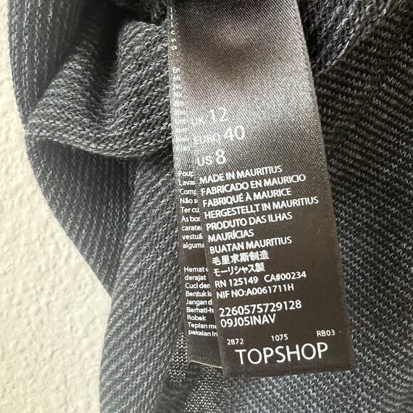 NWT TOPSHOP Women's Black Ribbed Knit Sleeveless Tank Top US Size 8 - Picture 7 of 7